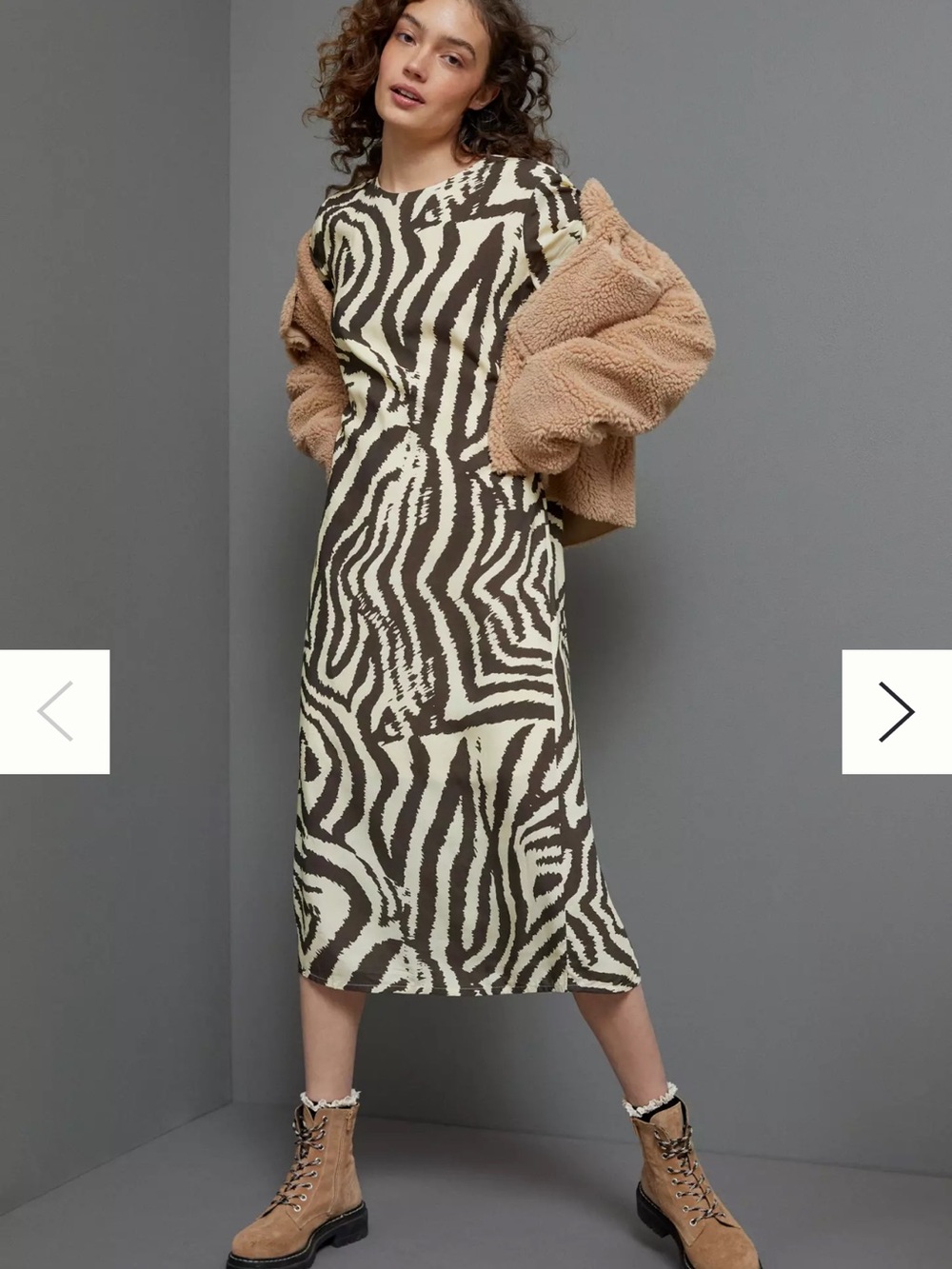 NWOT Corey Lynn Calter Zebra Maxi Tee Dress Sz S B137